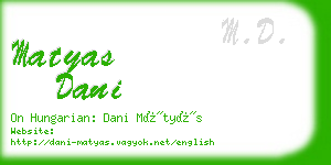 matyas dani business card